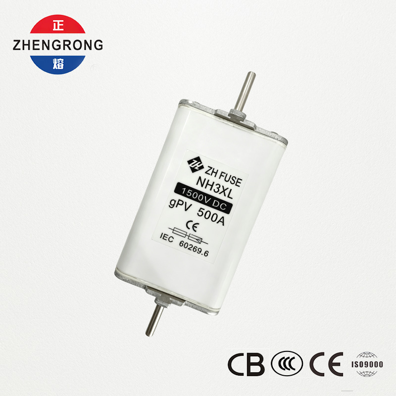 Wkładka bezpiecznikowa fotowoltaiczna NH3XL 500A 1500 V DC gPV — certyfikat IEC 60269.6
